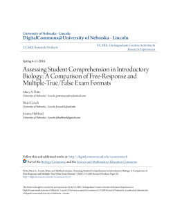 A Comparison of Free-Response and Multiple