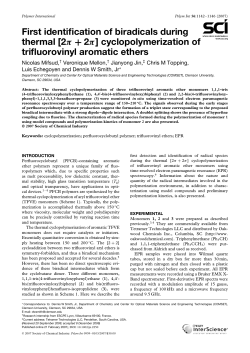 First identification of biradicals during thermal [2[pi] + 2[pi