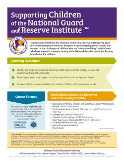 of theNational Guard and Reserve Institute