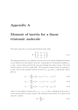 Appendix A Moment of inertia for a linear triatomic - diss.fu