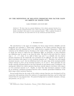 ON THE DEFINITION OF RELATIVE PRESSURE FOR FACTOR