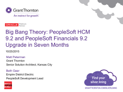 Big Bang Theory: PeopleSoft HCM 9.2 and