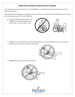 Below Knee Amputee Home Exercise Program