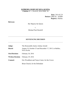 R. v. Dockrill, 2016 NSSC 56 Date