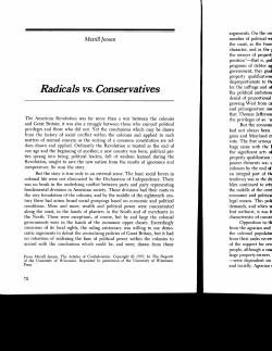 Radicals vs Conservatives