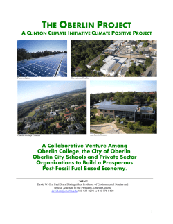The Oberlin Project - Williamstown Cool Committee