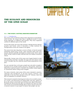 the ecology and resources of the open ocean