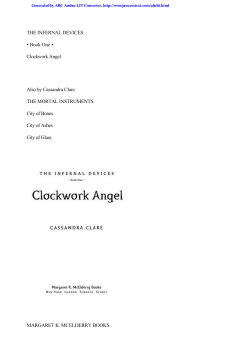 THE INFERNAL DEVICES Clockwork Angel Also by
