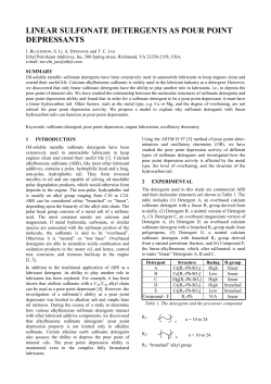 linear sulfonate detergents as pour point depressants