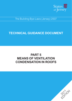 PART 5 MEANS OF VENTILATION CONDENSATION IN ROOFS