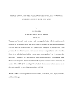 MICROENCAPSULATION TECHNOLOGY USING ESSENTIAL OILS