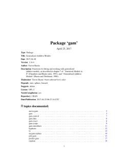Package `gam`