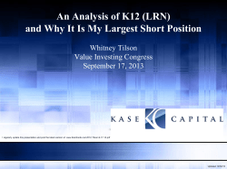 An Analysis of K12 (LRN) and Why It Is My Largest
