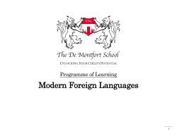 Spanish - Year 9 - The De Montfort School