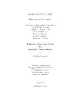 Existence and Accuracy Results for Composite Dilation Wavelets