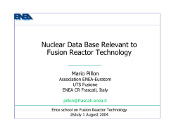 Nuclear Data Base Relevant to Fusion Reactor Technology