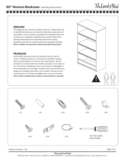 60&rdquo; Horizon Bookcase Assembly Instructions
