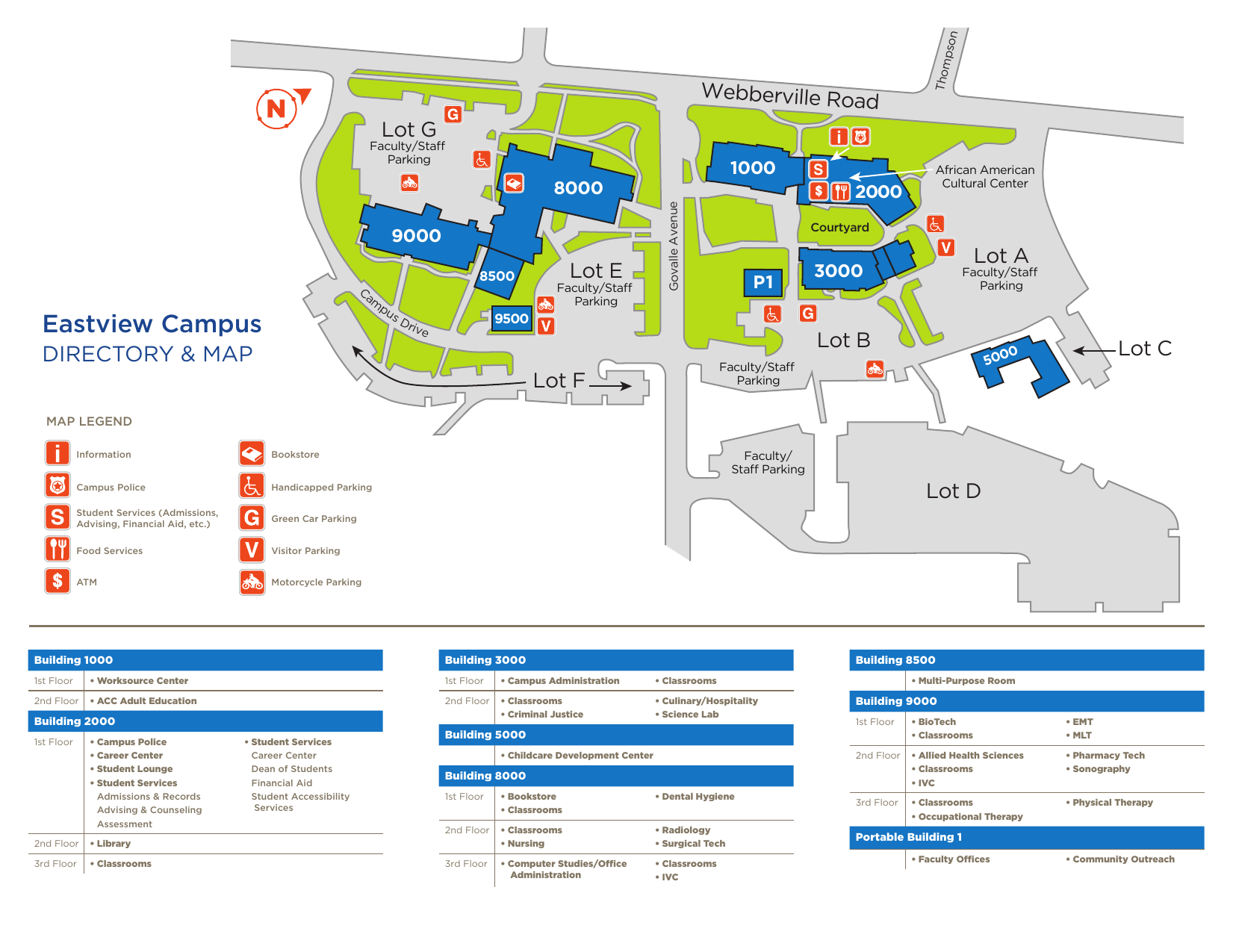 Acc Eastview Campus Map Eastview Campus - Voiceprint Austin