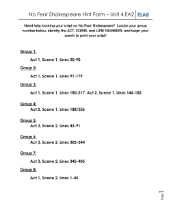 No Fear Shakespeare Hint Form &ndash; Unit 4 EA2