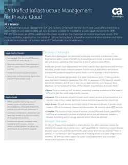 CA Unified Infrastructure Management for Private Cloud