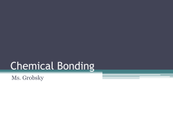 Chemical Bonding - Waterford Public Schools