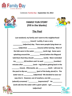 FAMILY FUN STORY (Fill in the blanks) The Pool