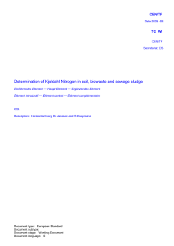 Determination of Kjeldahl Nitrogen in soil, biowaste and sewage