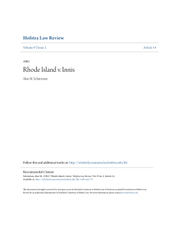 Rhode Island v. Innis - Scholarly Commons at Hofstra Law