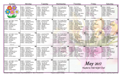 Assisted Living Night Owl Calendar