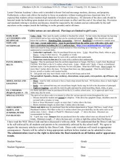 LCA Uniform Guidelines - Lanier Christian Academy