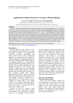 Application of chlorine dioxide for secondary effluent polishing
