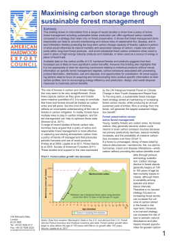 Maximising carbon storage through sustainable forest management