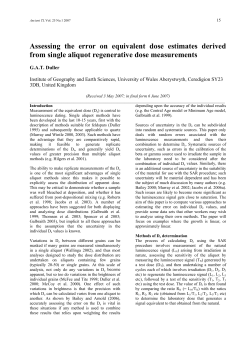 Assessing the error on equivalent dose estimates derived from