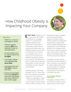 How Childhood Obesity is Impacting Your Company