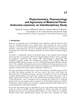 Phytochemistry, Pharmacology and Agronomy of Medicinal Plants