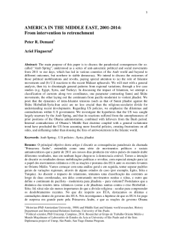 AMERICA IN THE MIDDLE EAST, 2001