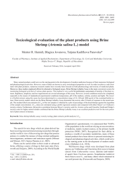 et al - Macedonian Pharmaceutical Bulletin