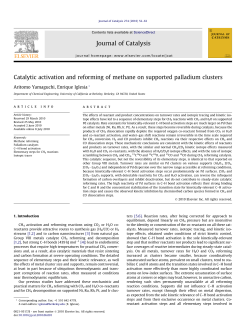 Catalytic activation and reforming of methane on supported