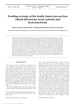 Feeding ecology of the South American sea lion