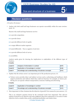 Objectives and classification of business