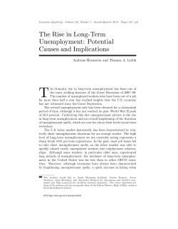 The Rise in Long-Term Unemployment: Potential Causes and