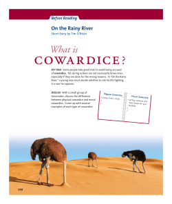 cowardice? - English 10 Honors