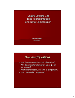 Overview/Questions