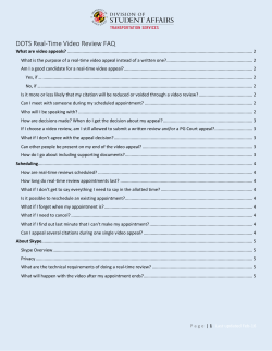 DOTS Real-Time Video Review FAQ