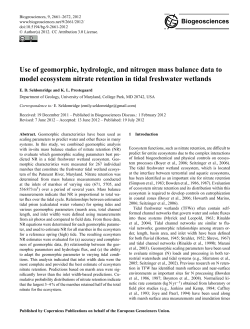 Use of geomorphic, hydrologic, and nitrogen mass