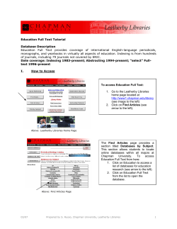 Education Full Text - Chapman University