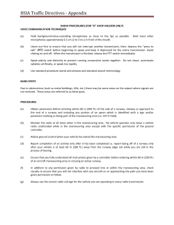 Annex 4 &ndash; Radio Procedures for D-AVOP