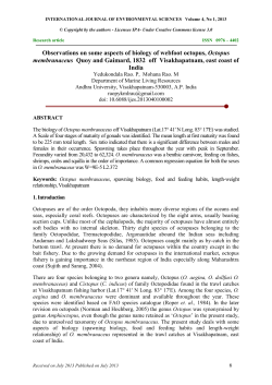 Observations on some aspects of biology of webfoot octopus