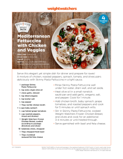 Mediterranean Fettuccine with Chicken and