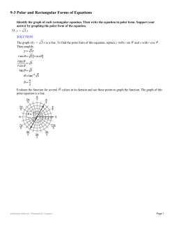 9-3 Polar and Rectangular Forms of Equations page 557 33
